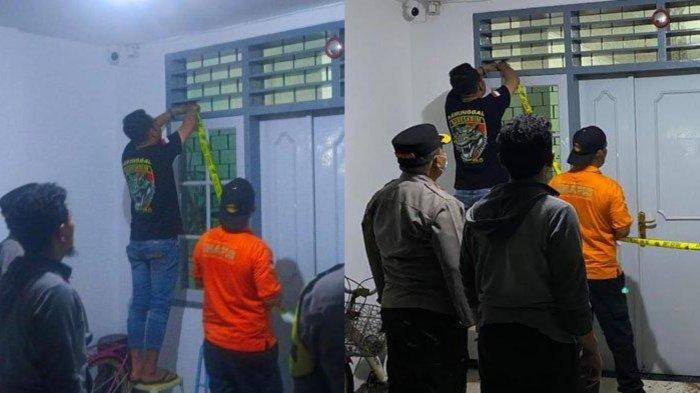 Anggota Tim Inafis Polrestabes Surabaya dan Anggota Polsek Sukomanunggal Polrestabes Surabaya melakukan olah TKP kakak tusuk adik kandung dan keponakan di Jalan Putat Indah Timur I, Sukomanunggal, Surabaya, Kamis (14/11/2024) malam.