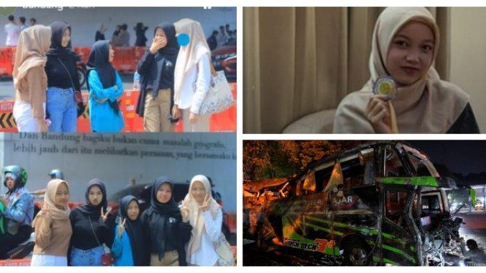 Kolase - Ade Nabila Anggraini, siswi SMK Lingga Kencana yang tewas dalam kecelakaan maut di Ciater, Subang, Jawa Barat.