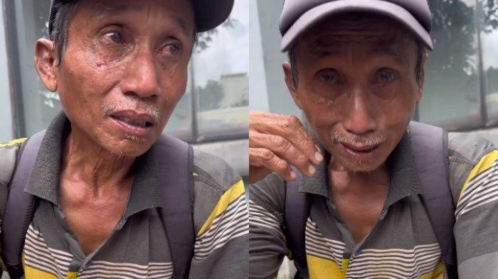 Air mata Hermawan (70) jatuh tak terbendung ketika harus menceritakan sulitnya kehidupan