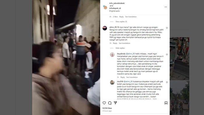 Anak ketua RT di Depok yang warganya protes bangunkan sahur keliling buka suara.