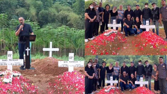 Anak oma opa yang meninggal di Jonggol, Hans Tomasoa dan Rita Tomasoa, ternyata menghadiri pemakaman orangtuanya.