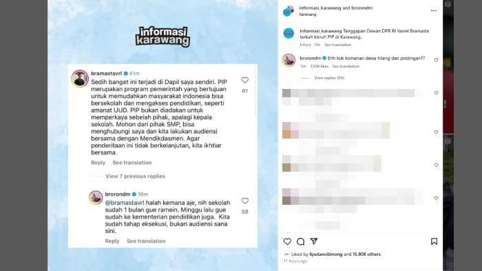 VERRELL DISEMPROT BRO RON - Anggota DPR RI Verrell Bramasta disemprot Ronald A Sinaga atau Bro Ron gara-gara komentarnya soal Program Indonesia Pintar (PIP) di SMPN 1 Kutawaluya Karawang.