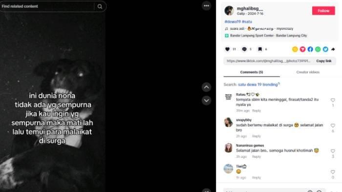 PENEMBAKAN DI LAMPUNG - Bripda M Ghalib Surya Ganta rupanya sempat memposting kata-kata soal kematian di akun sosial media sebelum tewas saat penggerebekan judi sabung ayam