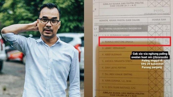 Calon legislatif (Caleg) Dewan Perwakilan Rakyat (DPR) RI Ronal Aristone Sinaga atau Bro Ron unggul di Kecamatan Parungpanjang, Kabupaten Bogor.