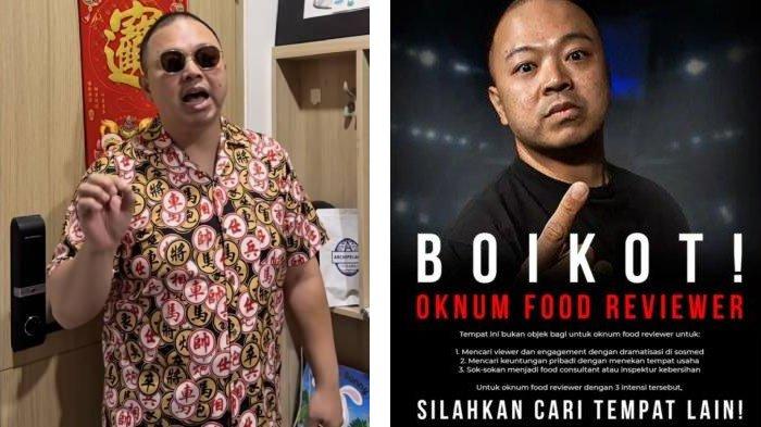 FOODVLOGGER CODEBLU DIBOIKOT - Tangkapan layar ramai poster boikot Codeblu, disadur pada Sabtu (8/3/2025). Food vlogger Codeblu tengah diboikot besar-besaran imbas ulahnya. Ramai diboikot publik, Codeblu nampaknya masih santai. Terbaru, ia menunjukkan makanan yang ditemukan ada kecoa di dalamnya.