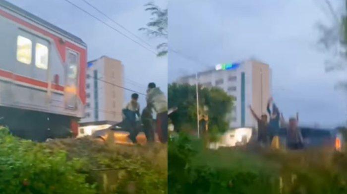 KRL TABRAK MOBIL DI BOGOR - Detik-detik Commuter Line Tabrak Mobil di Kebon Pedes Bogor, Warga Histeris, Keberadaan Sopir Misterius