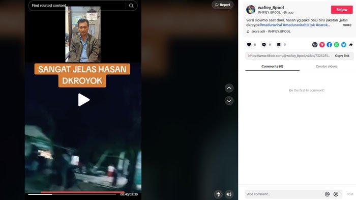 Detik-detik duel carok di Madura yang tewaskan 4 orang terekam video. Terdengar ada yang teriak Takbir.