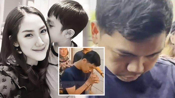 Ekspresi pacar Tamara Tyasmara, Yudha Arfandi, saat diciduk penyidik Polda Metro Jaya.