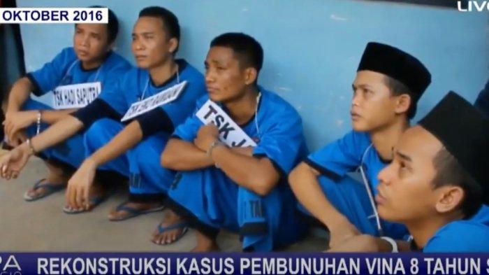 Foto-foto pelaku pembunuhan Vina Cirebon dan Eky saat rekonstruksi tahun 2016 kembali viral.