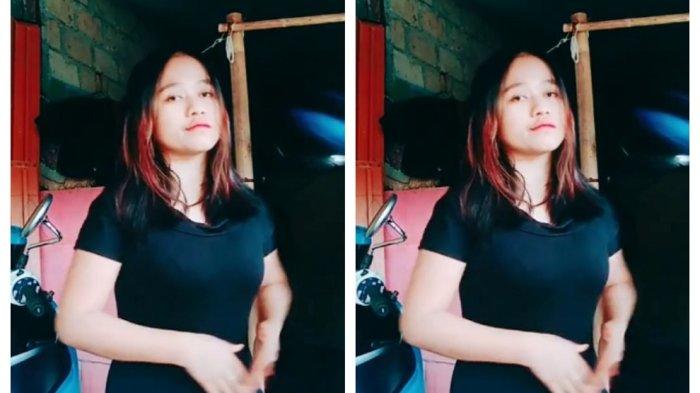 Fitri Sandayani saat main TikTok.