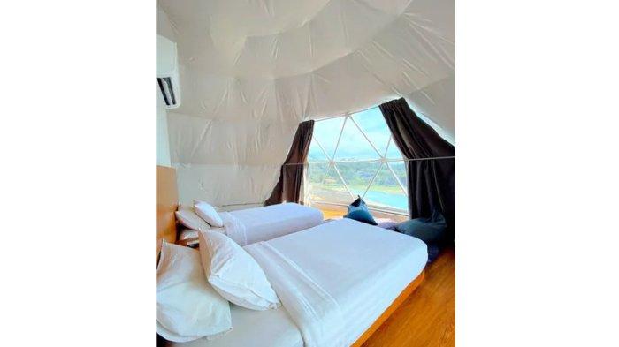 Glamping Lenirra Villa & Resto, hotel di Bogor yang viewnya memanjakan mata karena berada di kaki Gunung Salak.