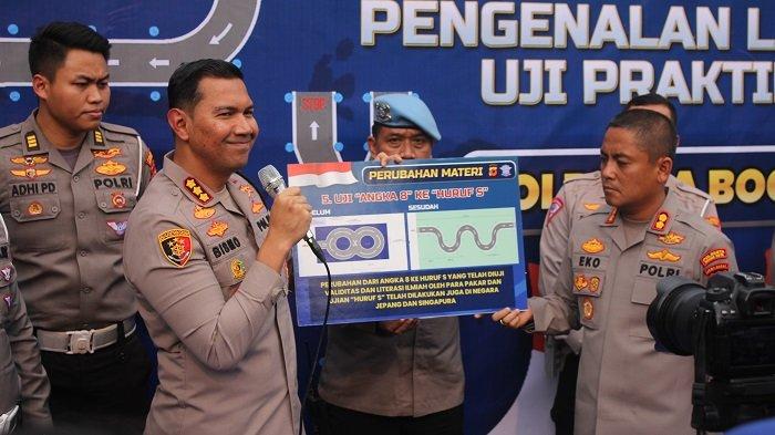 Jalur pembuatan SIM C di Polresta Bogor Kota yang kini berubah, Senin (7/8/2023).