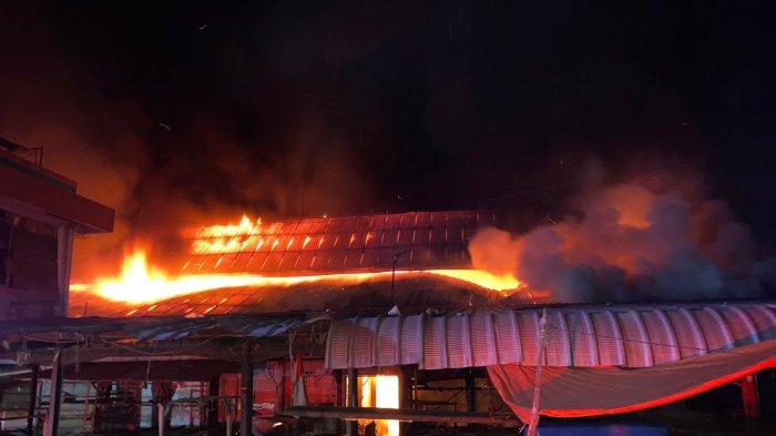 Kebakaran di Pasar Leuwiliang, Kabupaten Bogor (Istimewa)