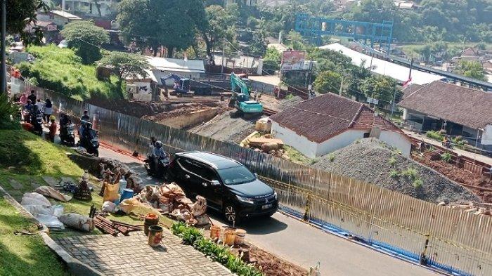 Kondisi Terkini Longsoran Underpass Stasiun Batu Tulis, Bogor Selatan, Kota Bogor, Minggu (19/11/2023).