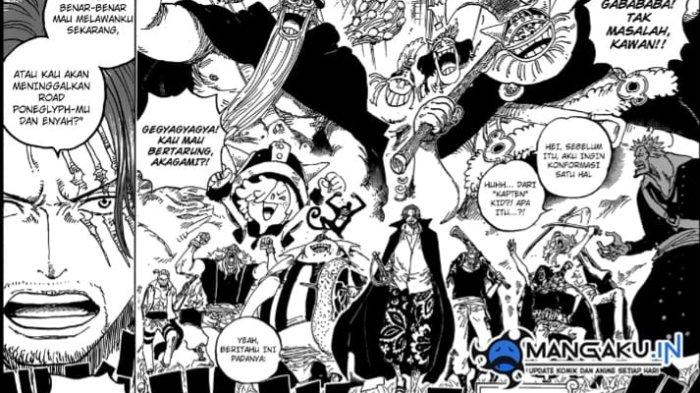 Link Baca Manga One Piece 1076 Pertarungan Shanks Melawan Kid Di Pulau 