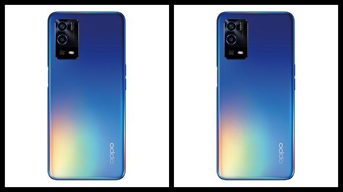 Oppo A55 warna Rainbow Blue