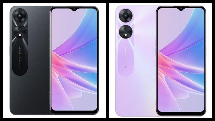 Oppo A78 5G warna Glowing Black dan Glowing Purple