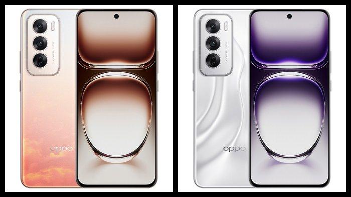 Oppo Reno12 5G warna Sunset Pink dan Astro Silver