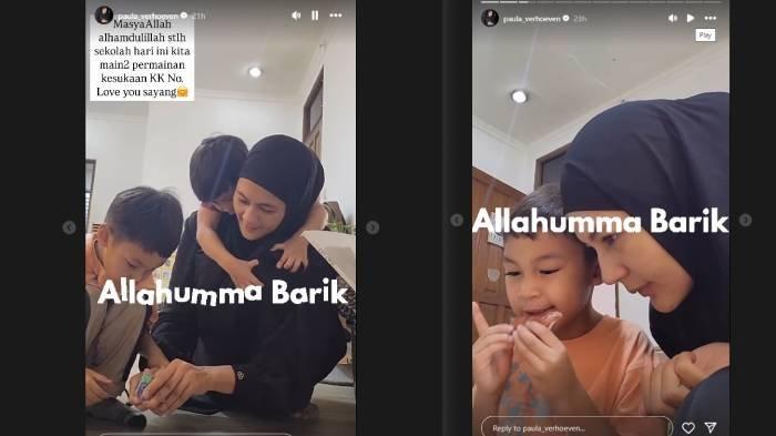PERCERAIAN ARTIS - Paula Verhoeven akhirnya mulai kembali dekat lagi dengan kedua anaknya, Kiano dan Kenzo.