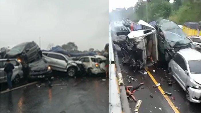 Penampakan Mobil yang Terlibat Tabrakan Beruntun di KM 92 Tol Cipularang