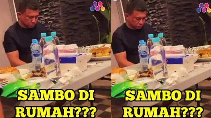 Tangkapan layar foto yang menampilkan Ferdy Sambo berada di rumah dan tidak ditahan(TikTok/@putrirafii77