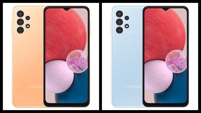 Samsung Galaxy A13 warna Peach dan Blue