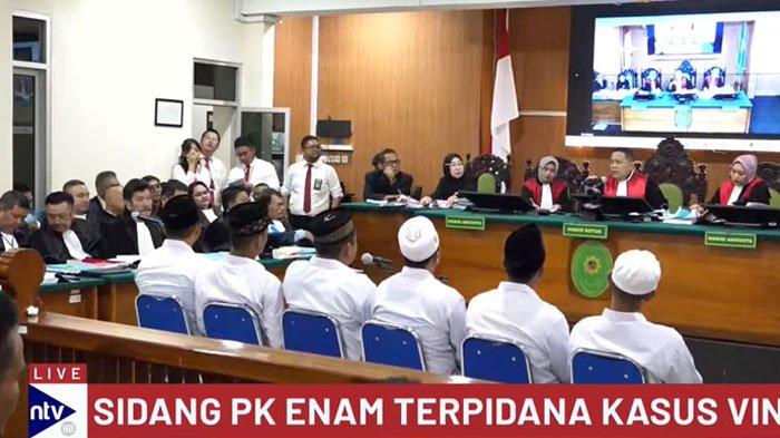 Sidang peninjauan kembali (PK) 6 terpidana kasus Vina Cirebon sedang berlangsung di Pengadilan Negeri Cirebon, Rabu (4/9/2024).