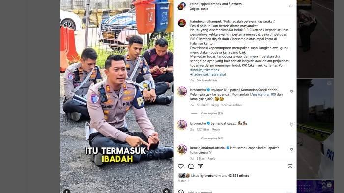 POLISI VIRAL - Sosok AKP Sandy Titah Nugraha, Ka Induk PJR Cikampek yang viral karena sebut polisi akan masuk surga duluan.