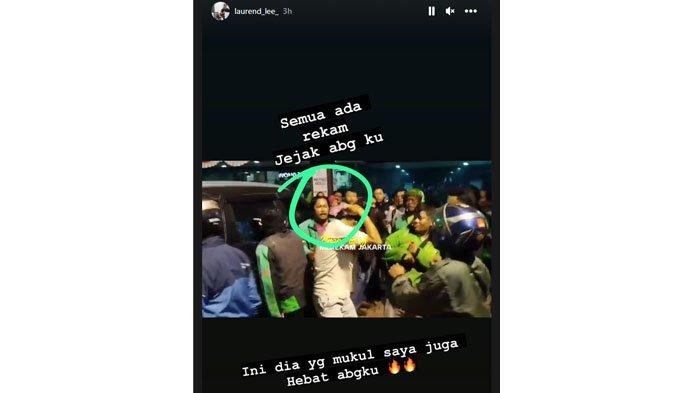 Tampang pengemudi ojol yang melakukan pemukulan kepada Youtuber Laurend Hutagalung dan krunya.