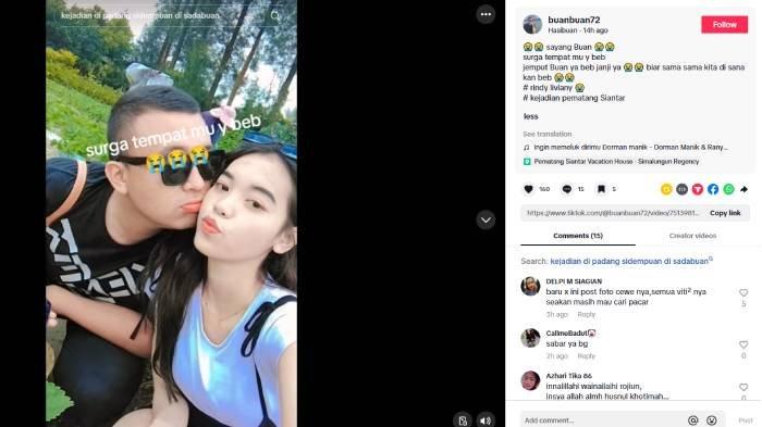 KORBAN JAMBRET - Tangis Pilu Pacar Rindy Liviani, Tak Ada Saat Kekasih Lawan Penjambret Hingga Tewas: Jemput Aku Ya