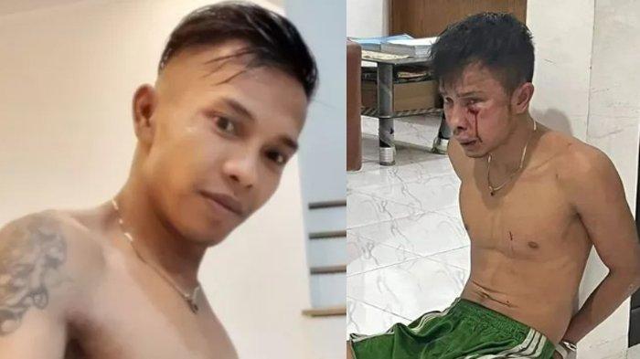 Wajah Bonyok Indra pembunuh Gadis penjual gorengan