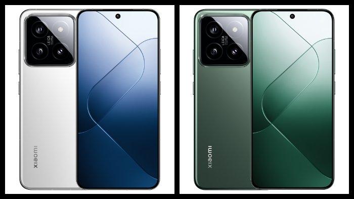Xiaomi 14 warna putih dan hijau