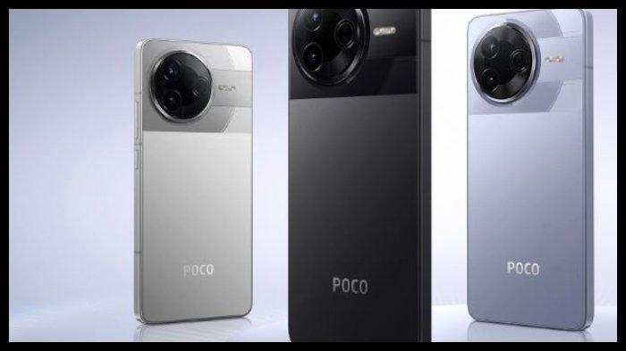 HP POCO - Ilustrasi HP Xiaomi Poco F7 Pro warna Silver, Black, dan Blue.