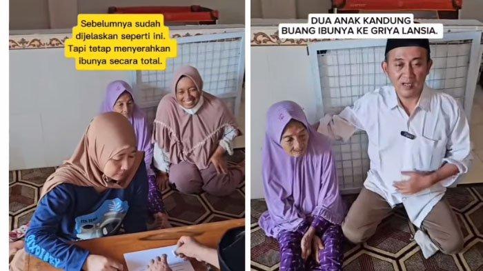 ANAK BUANG ORANGTUA: Inilah sosok dua anak yang viral karena tega membuang ibu kandung ke panti jompo. Gara-gara viral, dua anak tersebut pun kembali membawa ibunya, foto disadur pada Minggu (29/6/2025).
