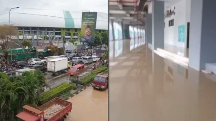 STADION PATRIOT CANDRABHAGA - Saat ini kondisi Stadion Patriot Candrabhaga, Bekasi, Jawa Barat, terendam banjir.