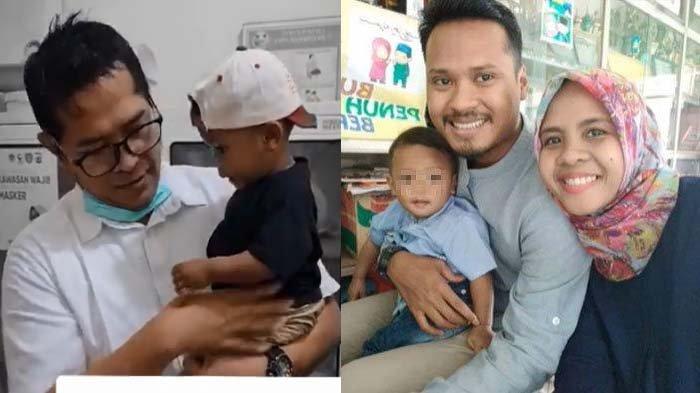 Momen saat bayi tertukar, anak kandung bu Dian, Daanish menjalani tes kesehatan sembari digendong dokter, Kamis (14/9/2023)