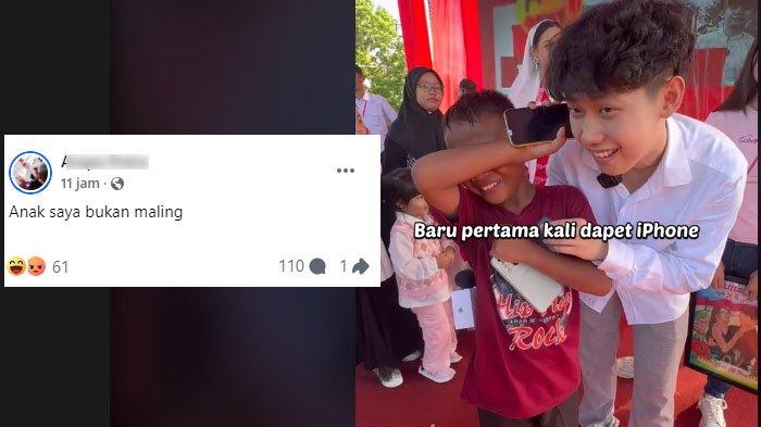 VIRAL WILLIE SALIM: Tangkapan layar sosok bocah dituduh bohong demi dapat hadiah iPhone dari Willie Salim. Ibu dari bocah tersebut marah karena anaknya dibully netizen di media sosial, disadur pada Minggu (13/4/2025).