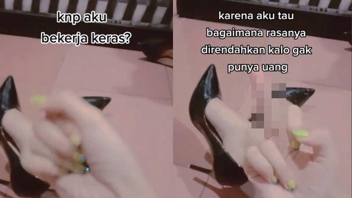 Salah satu korban tewas akibat kebakaran karaoke Orange, Tegal sempat curhat soal kondisi hidupnya. (Kolase TikTok)