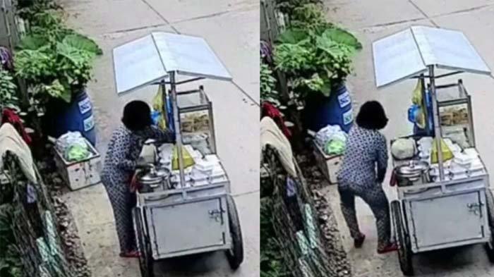 Viral ibu-ibu tempelkan jualan makanannya ke paha bagian dalam. Gelagat aneh ibu-ibu saat jualan ini meresahkan warga
