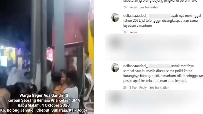 Kerabat mengurai fakta soal isu miring yang berkembang terkait kasus pelajar SMK di Bojong Jengkol, Bogor tewas tergantung di rumahnya pada 4 Oktober 2023