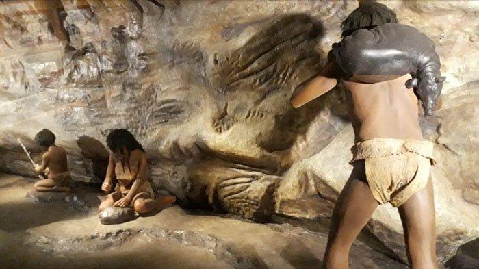 Salah satu diorama manusia prasejarah di Ruang Pamer Manusia dan Lingkungan Munasain