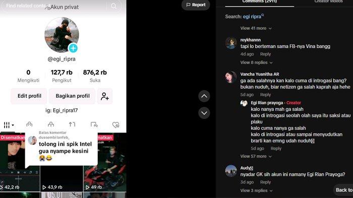 Akun medsos Egi diduga pembunuh Vina Cirebon yang masih buron sedang viral di media sosial. Sang pemilik akun bernama Egi itu pun akhirnya membuat pengakuan mengejutkan.