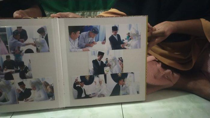 Foto pernikahan Mustofa dan Fitri sebelum Fitri menghilang, Kamis (5/10/2023).
