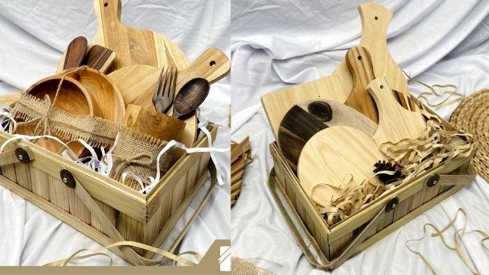 Hampers set perlengkapan dapur dari kayu jati