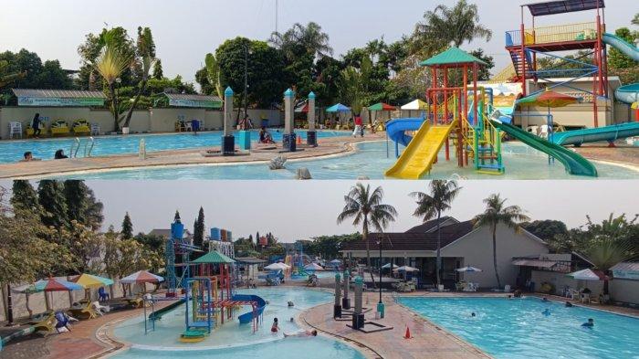 WISATA BOGOR – Pengunjung menikmati berbagai fasilitas kolam renang di Funpark Fun Park Villa Bogor Indah. Wahana seluncuran warna-warni dan area bermain anak menjadi daya tarik utama bagi keluarga yang ingin berlibur di dalam kota. 