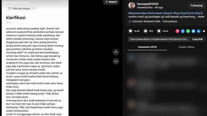 Ponakan tersangka kasus suami mutilasi istri, Herawati menceritakan kronologi kejadian sebelum pembunuhan terhadap Yanti terjadi