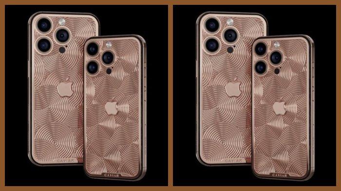iPhone 16 Pro dan iPhone 16 Pro Max Symphony buat Crazy Rich, berlapis emas 18 hingga 24 karat, desain dimodifikasi oleh Caviar, perusahaan asal Rusia.