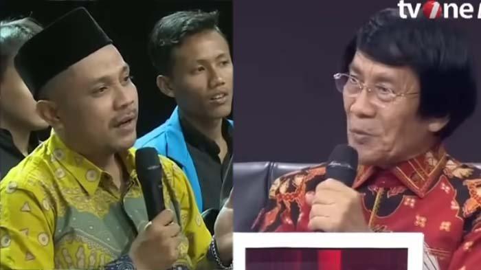 KEBIJAKAN DEDI MULYADI: Tangkapan layar momen Kak Seto (kanan) debat dengan pria yang laporkan Dedi Mulyadi, Adhel Setiawan (kiri) ke Komnas HAM soal anak nakal masuk barak militer. Kak Seto pun menskakmat Adhel dalam tayangan tv one news, Selasa (13/5/2025).