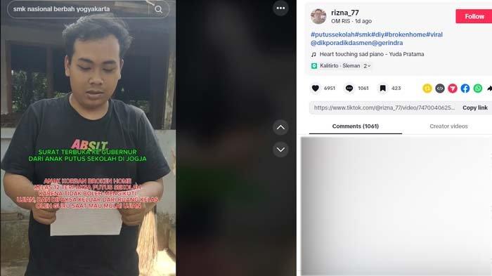 Tangkapan layar seorang siswa SMK di Jogja membacakan surat terbuka setelah diusir oleh gurunya dari kelas sebelum ujian, Kamis (13/2/2025).