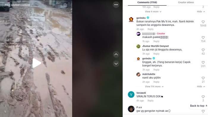 Komentar admin Gerindra soal curhatan siswa SMK di Jakarta Barat yang akses jalanan ke sekolahnya dipenuhi lumpur